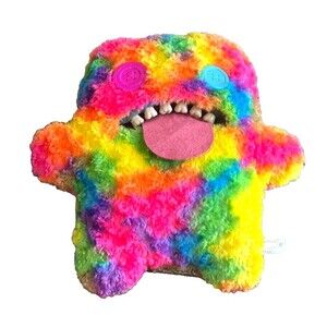 BIGG FUGGLER Fugg Oogah Boogah 17" Rainbow Plush Spin Master Tie-dye XL Big